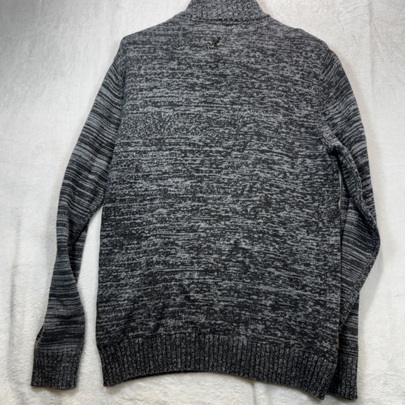 Kangol Sweater Mens Size Large Heathered Grey 1/4 Zip 100% Cotton Preppy - Picture 8 of 8